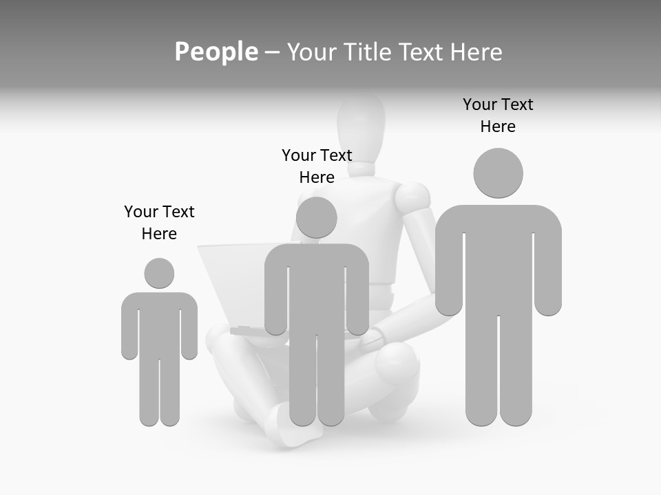 Reflection Heart Vector PowerPoint Template