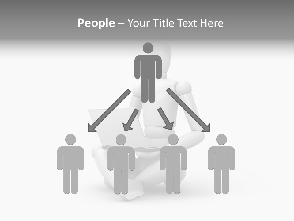 Reflection Heart Vector PowerPoint Template