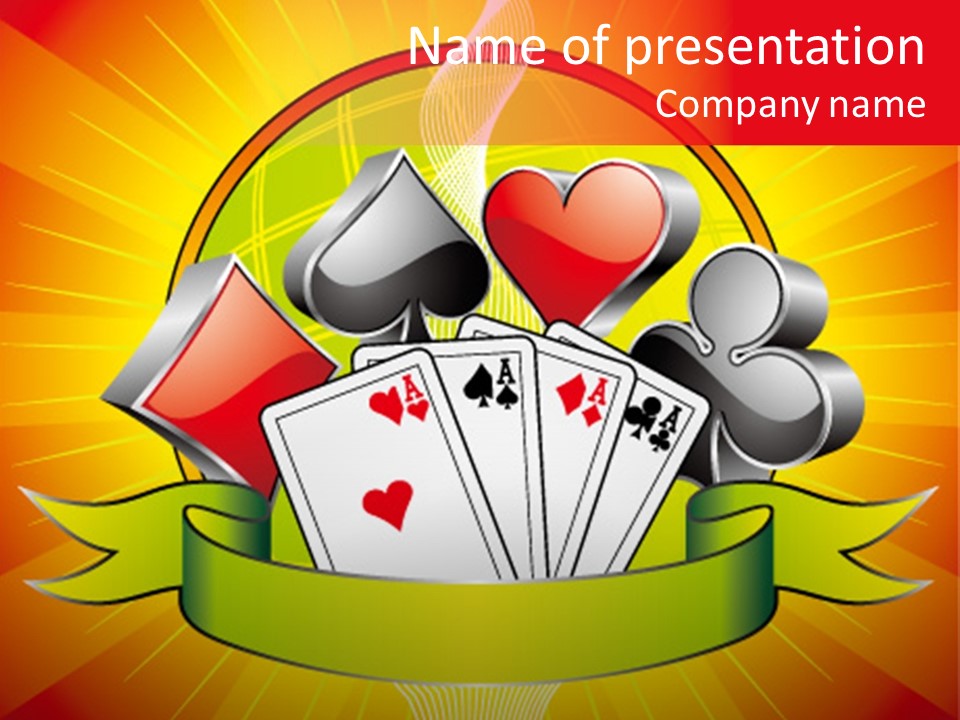 Gamble Bell Red PowerPoint Template