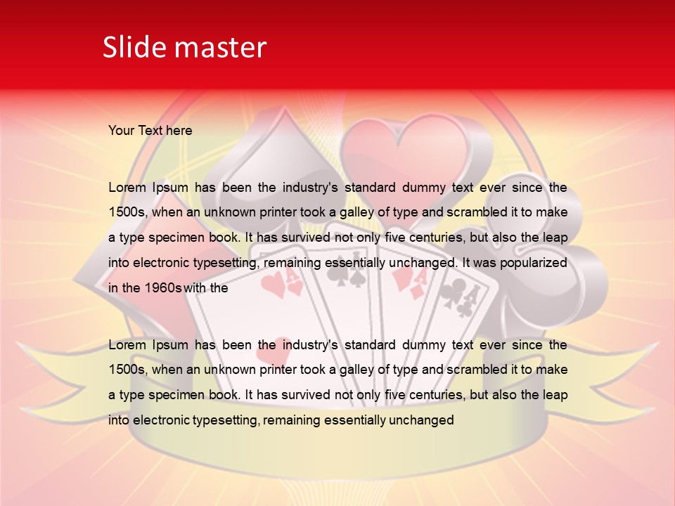 Gamble Bell Red PowerPoint Template