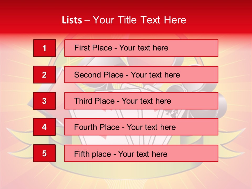 Gamble Bell Red PowerPoint Template