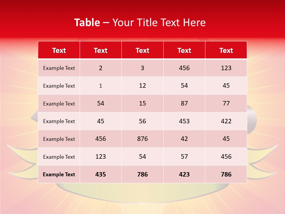 Gamble Bell Red PowerPoint Template