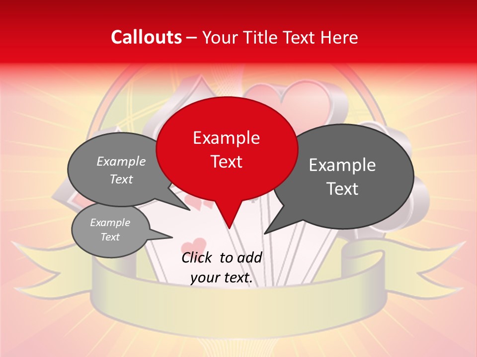 Gamble Bell Red PowerPoint Template