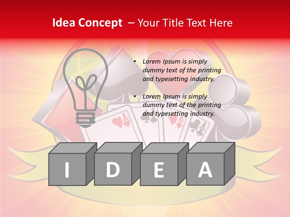 Gamble Bell Red PowerPoint Template