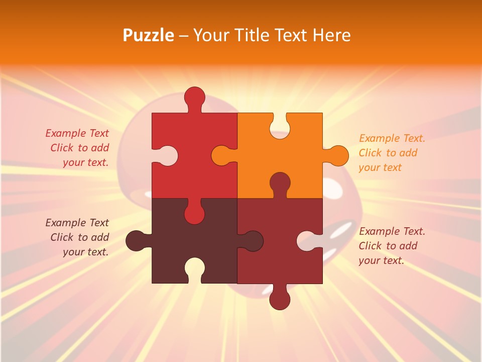 A Pair Of Dices On A Red And Yellow Background PowerPoint Template