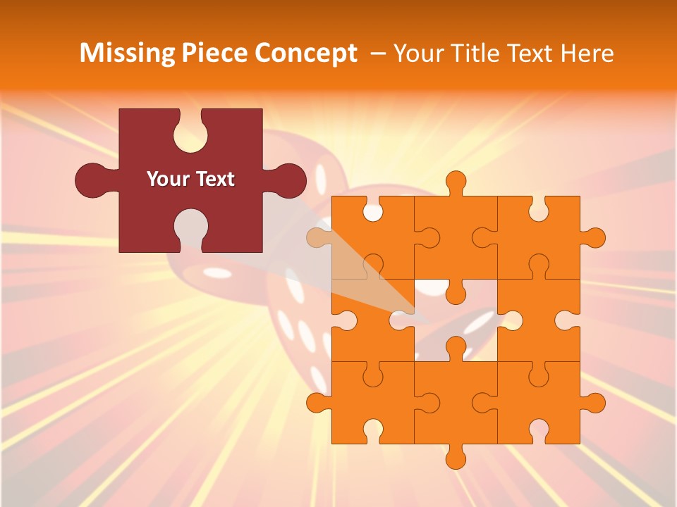 A Pair Of Dices On A Red And Yellow Background PowerPoint Template