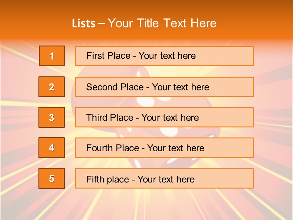 A Pair Of Dices On A Red And Yellow Background PowerPoint Template