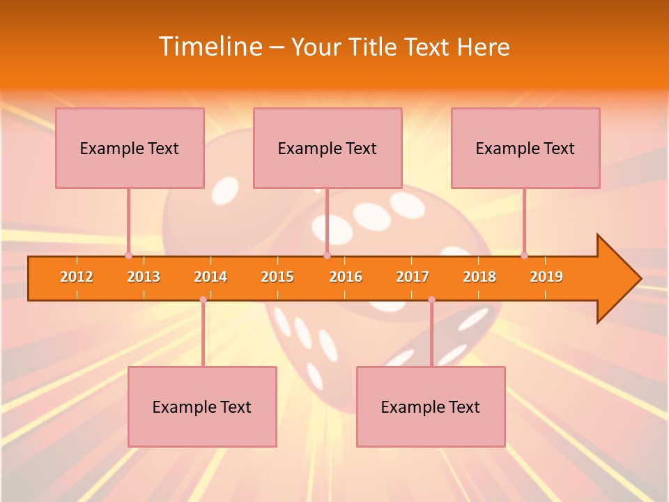 A Pair Of Dices On A Red And Yellow Background PowerPoint Template