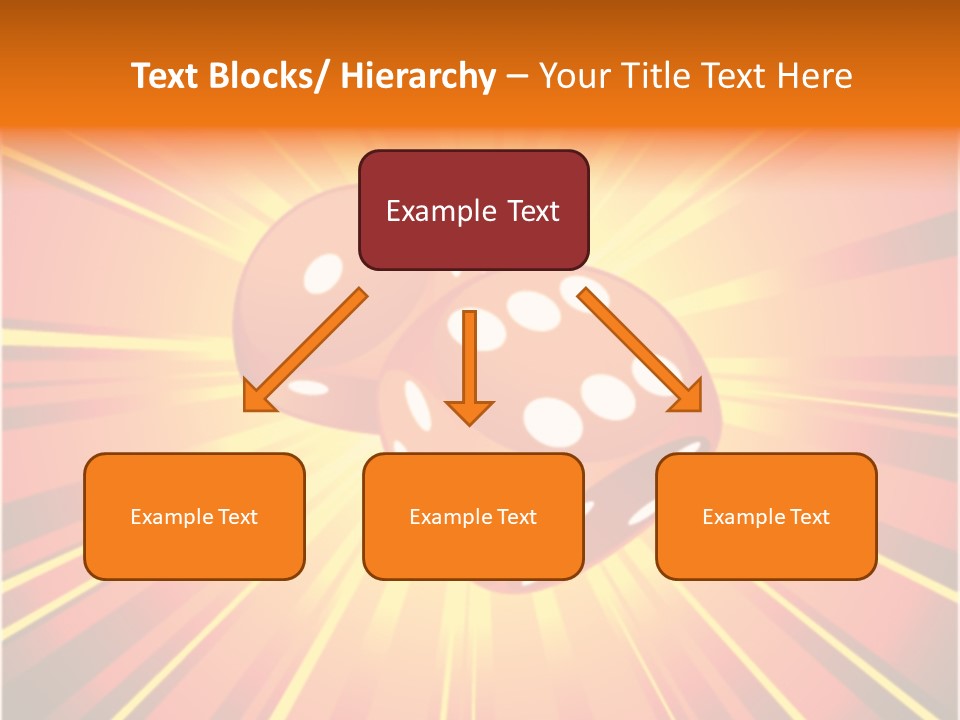 A Pair Of Dices On A Red And Yellow Background PowerPoint Template