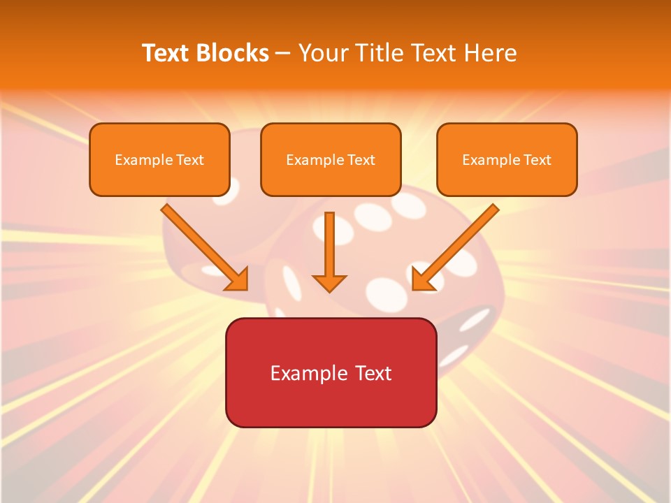 A Pair Of Dices On A Red And Yellow Background PowerPoint Template
