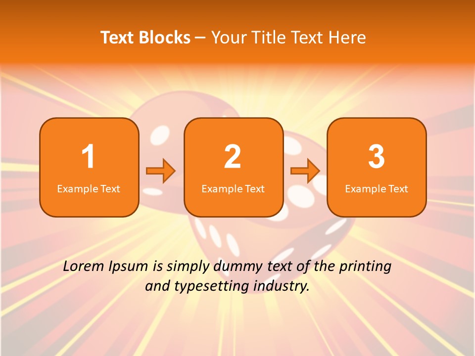 A Pair Of Dices On A Red And Yellow Background PowerPoint Template
