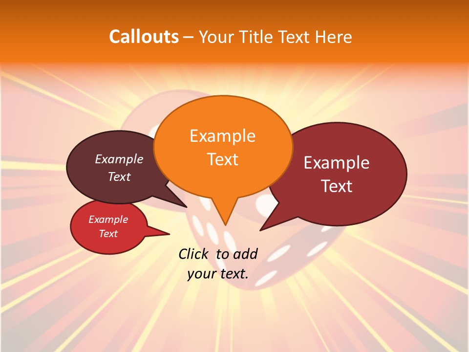 A Pair Of Dices On A Red And Yellow Background PowerPoint Template