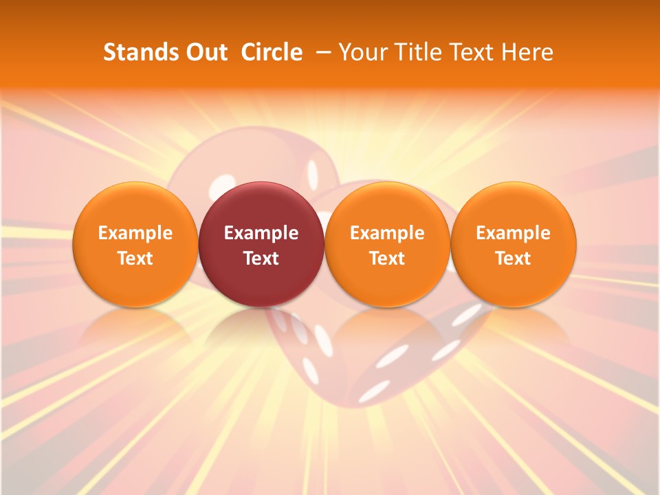 A Pair Of Dices On A Red And Yellow Background PowerPoint Template