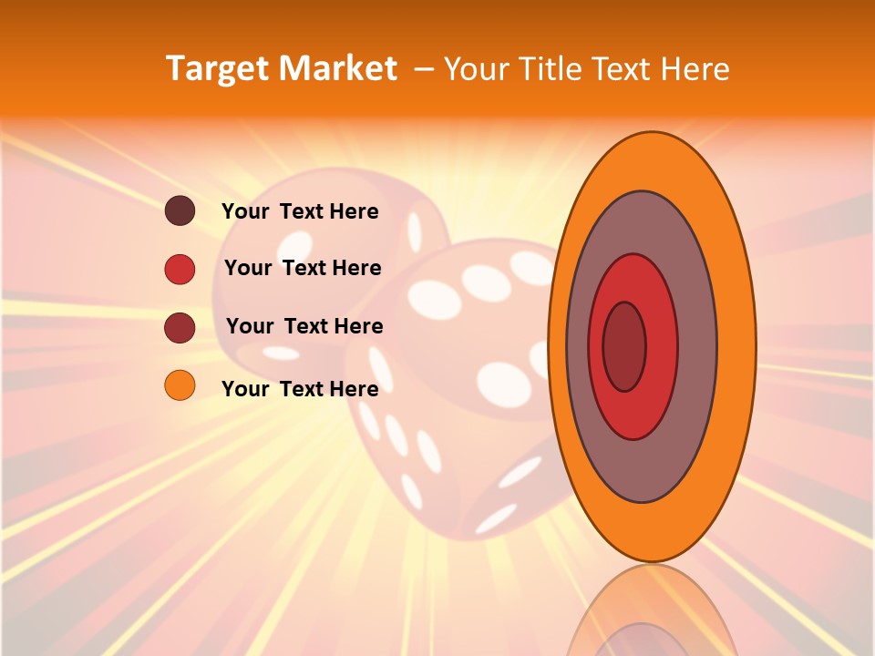 A Pair Of Dices On A Red And Yellow Background PowerPoint Template