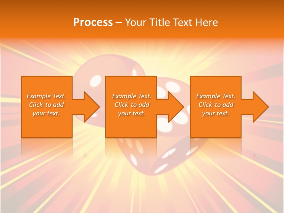 A Pair Of Dices On A Red And Yellow Background PowerPoint Template