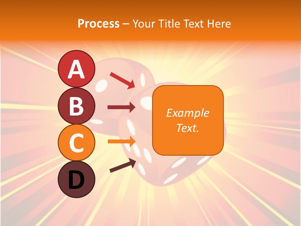 A Pair Of Dices On A Red And Yellow Background PowerPoint Template