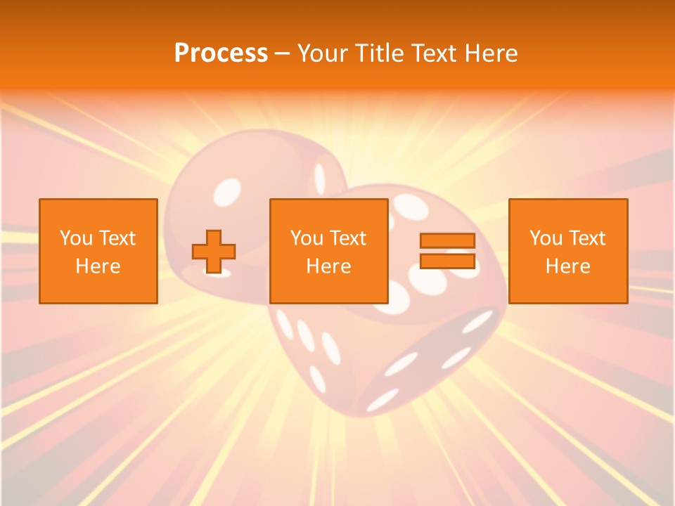 A Pair Of Dices On A Red And Yellow Background PowerPoint Template