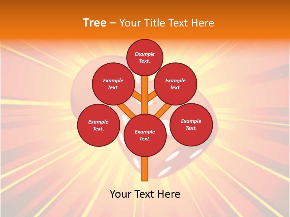 A Pair Of Dices On A Red And Yellow Background PowerPoint Template