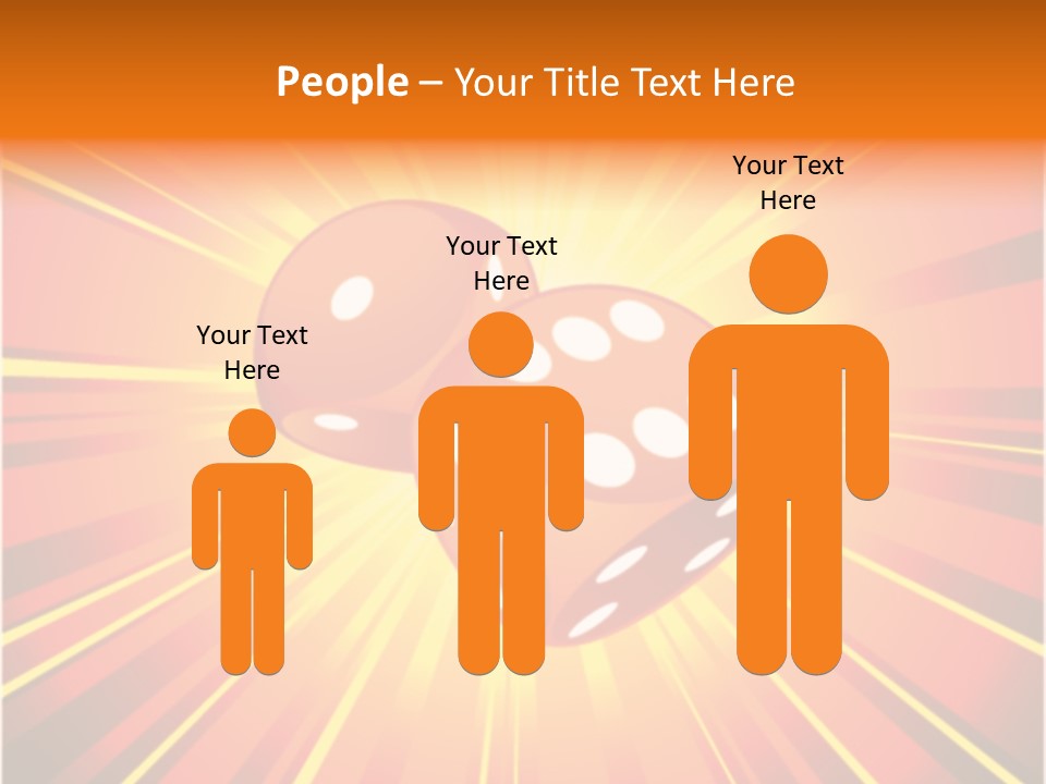 A Pair Of Dices On A Red And Yellow Background PowerPoint Template