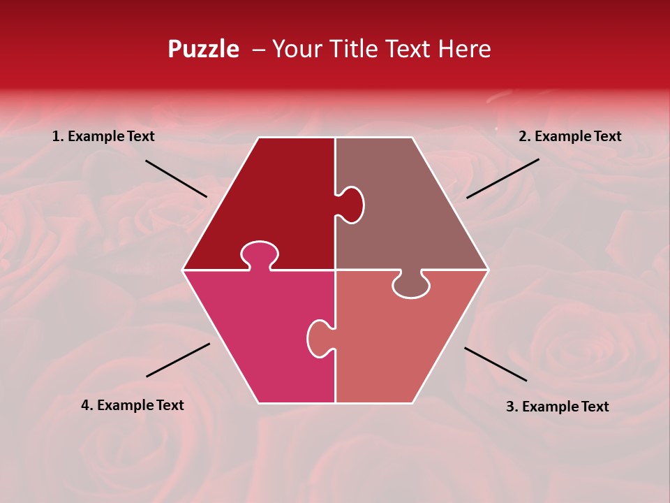 A Bunch Of Red Roses On A White Background PowerPoint Template