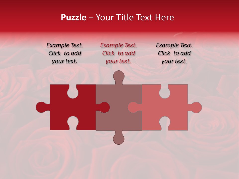 A Bunch Of Red Roses On A White Background PowerPoint Template