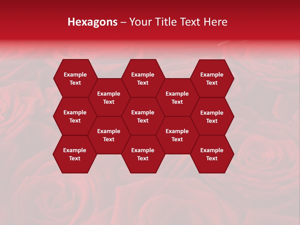 A Bunch Of Red Roses On A White Background PowerPoint Template