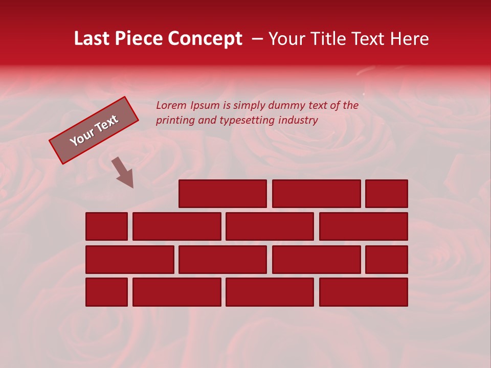 A Bunch Of Red Roses On A White Background PowerPoint Template