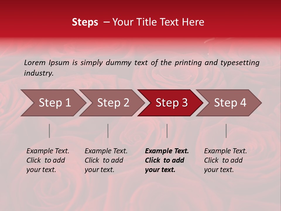A Bunch Of Red Roses On A White Background PowerPoint Template