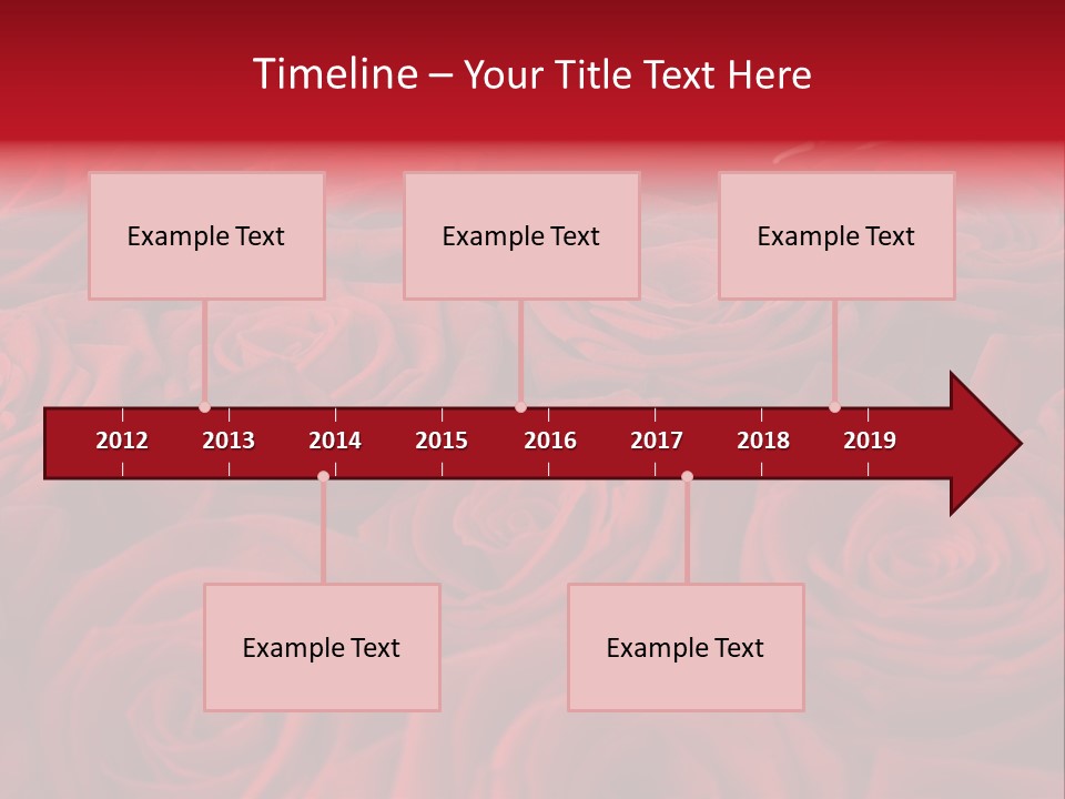 A Bunch Of Red Roses On A White Background PowerPoint Template