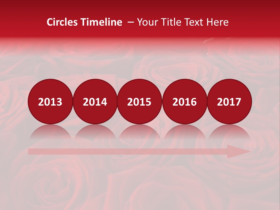 A Bunch Of Red Roses On A White Background PowerPoint Template