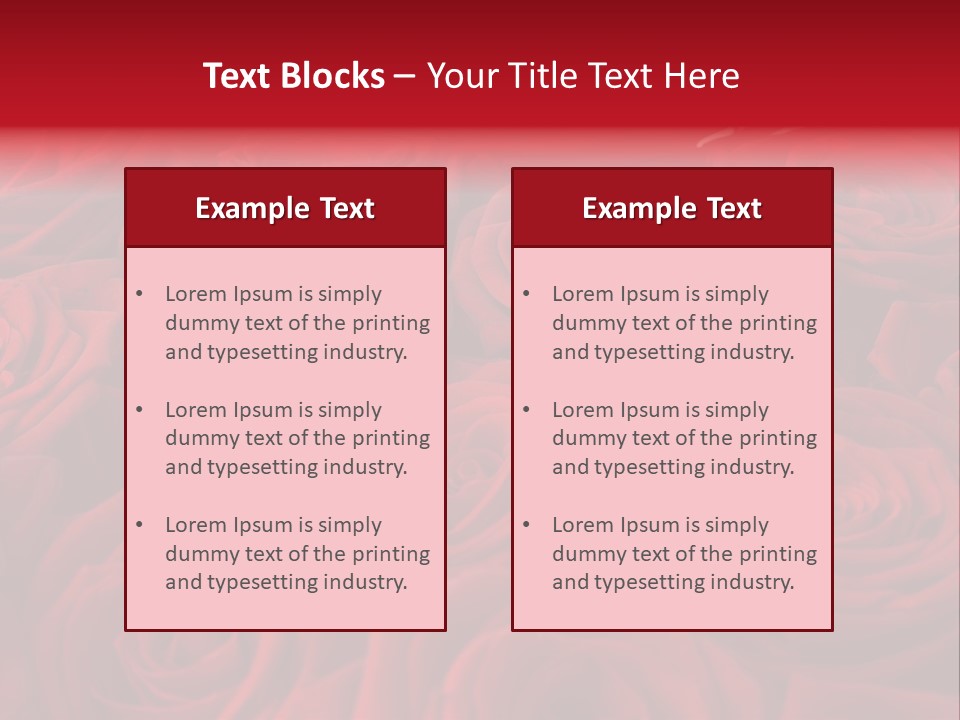 A Bunch Of Red Roses On A White Background PowerPoint Template