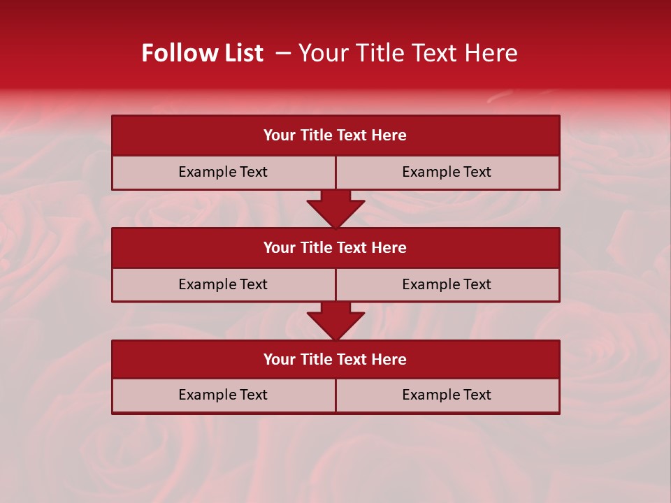 A Bunch Of Red Roses On A White Background PowerPoint Template