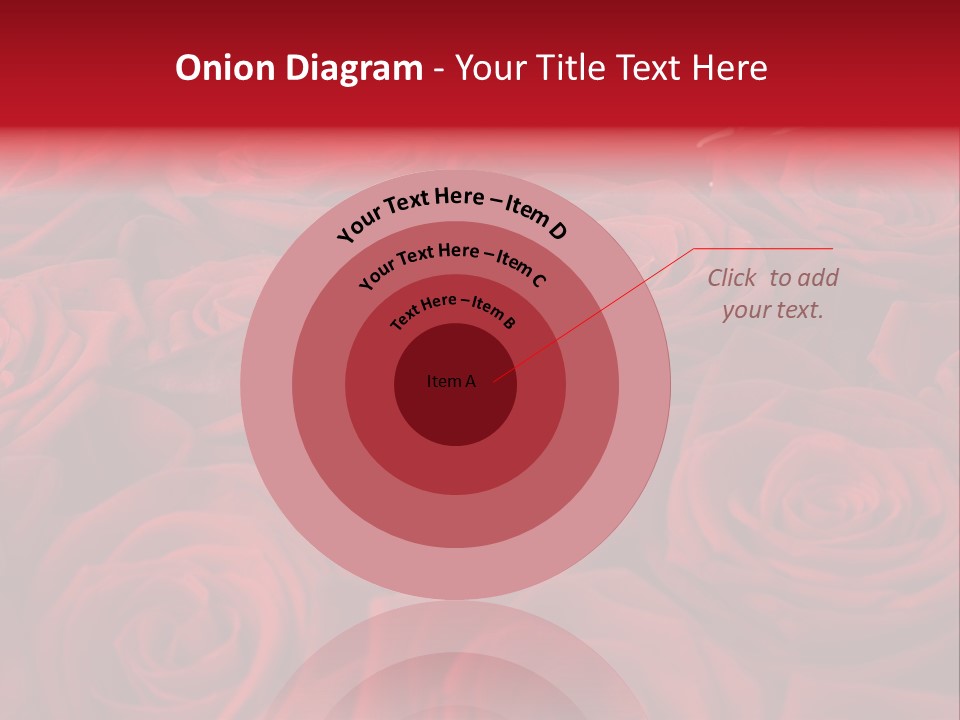 A Bunch Of Red Roses On A White Background PowerPoint Template