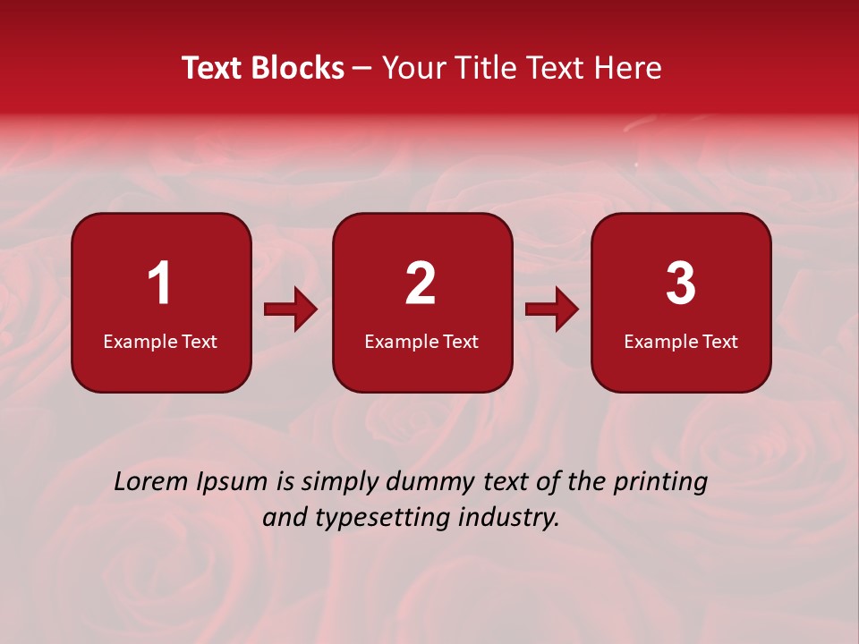 A Bunch Of Red Roses On A White Background PowerPoint Template