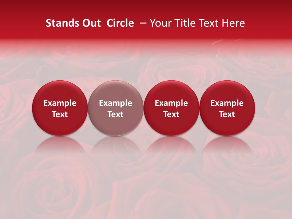 A Bunch Of Red Roses On A White Background PowerPoint Template