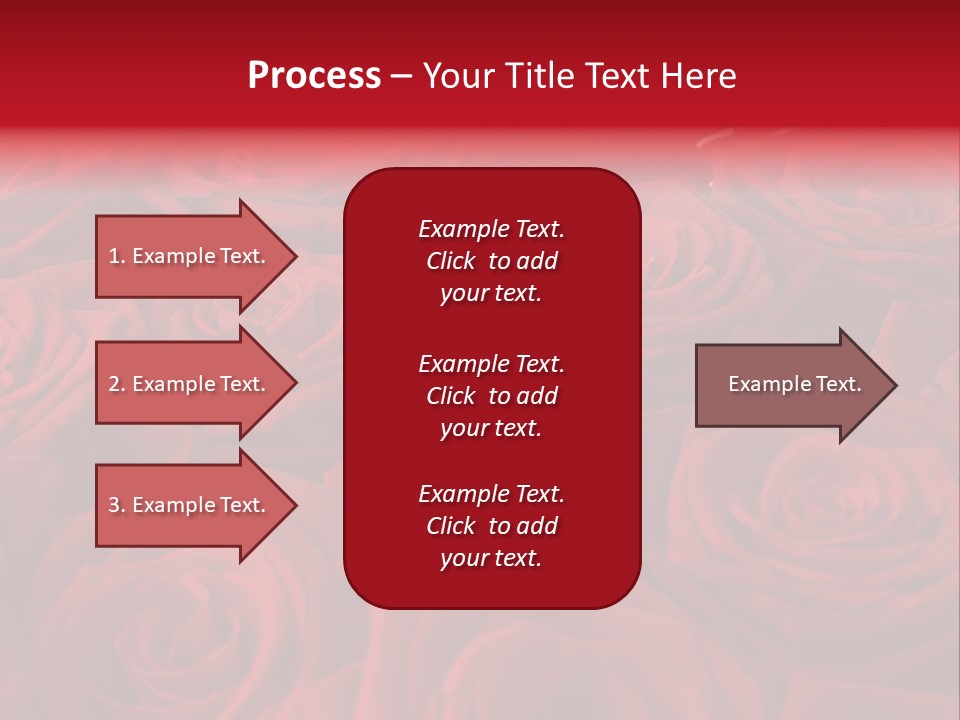 A Bunch Of Red Roses On A White Background PowerPoint Template