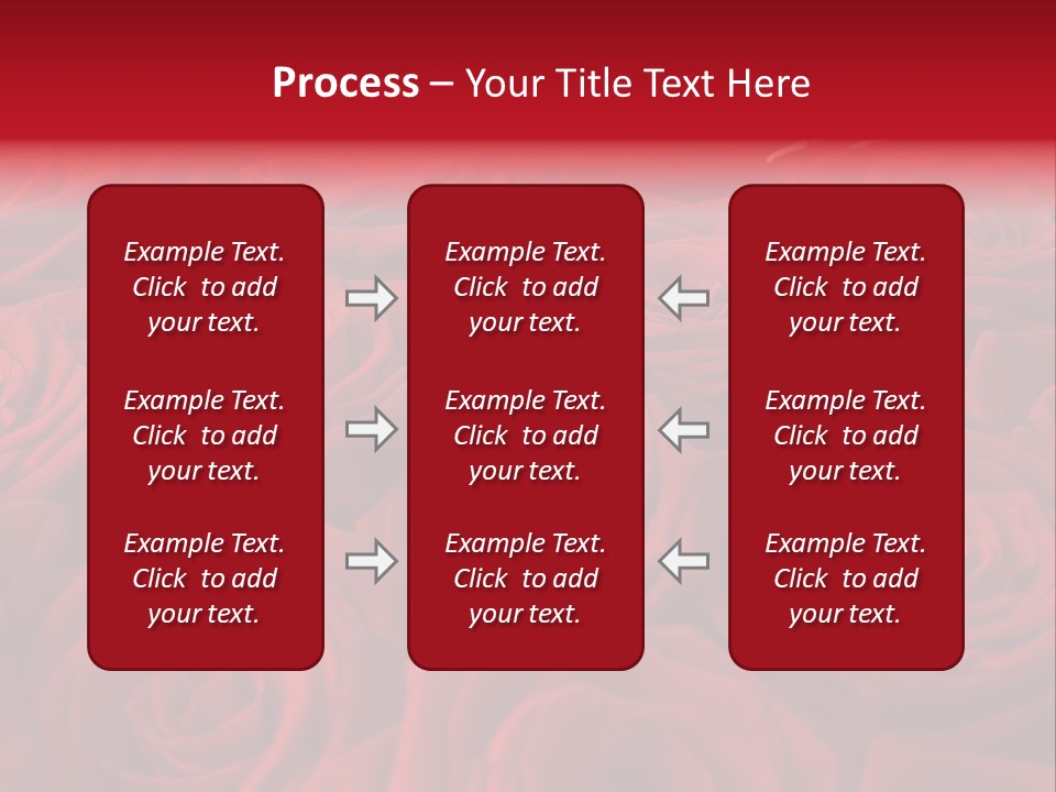 A Bunch Of Red Roses On A White Background PowerPoint Template