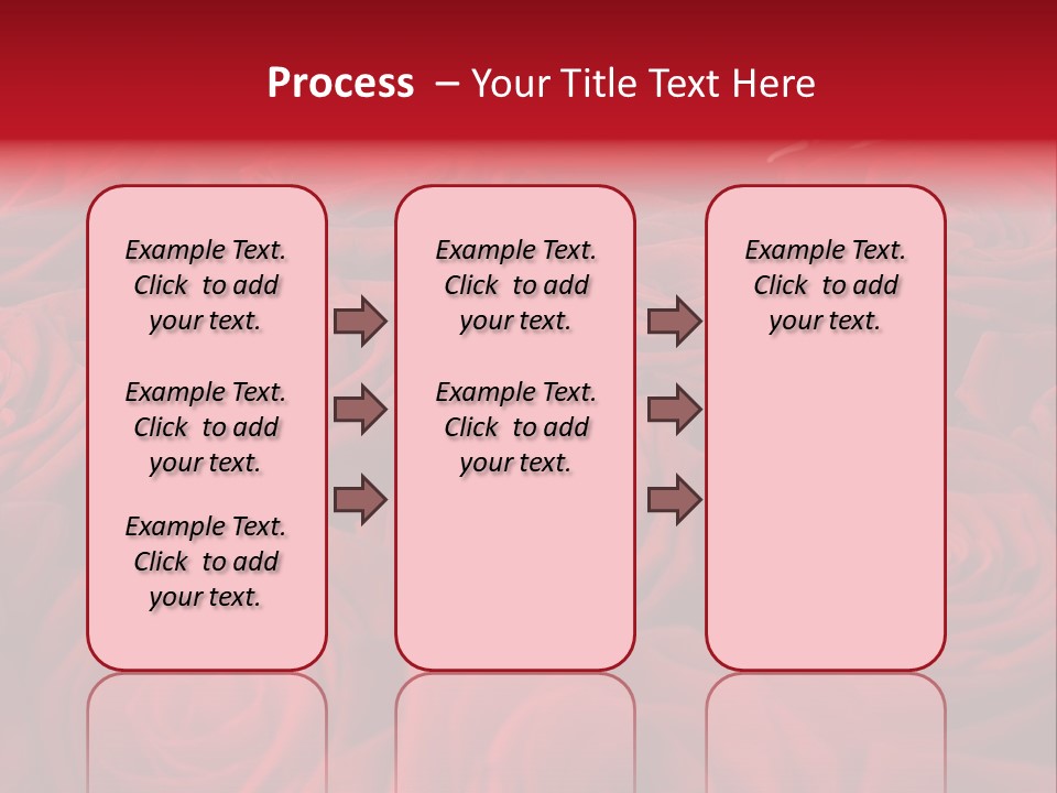 A Bunch Of Red Roses On A White Background PowerPoint Template
