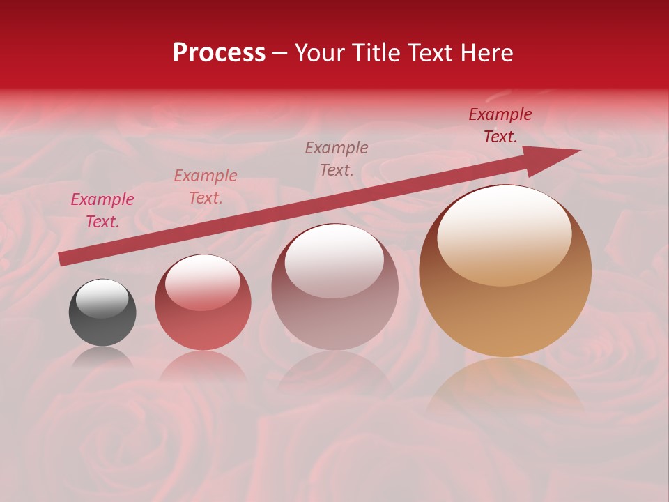 A Bunch Of Red Roses On A White Background PowerPoint Template