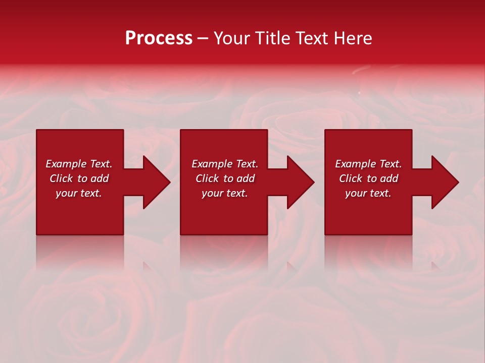 A Bunch Of Red Roses On A White Background PowerPoint Template