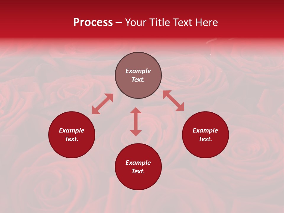 A Bunch Of Red Roses On A White Background PowerPoint Template
