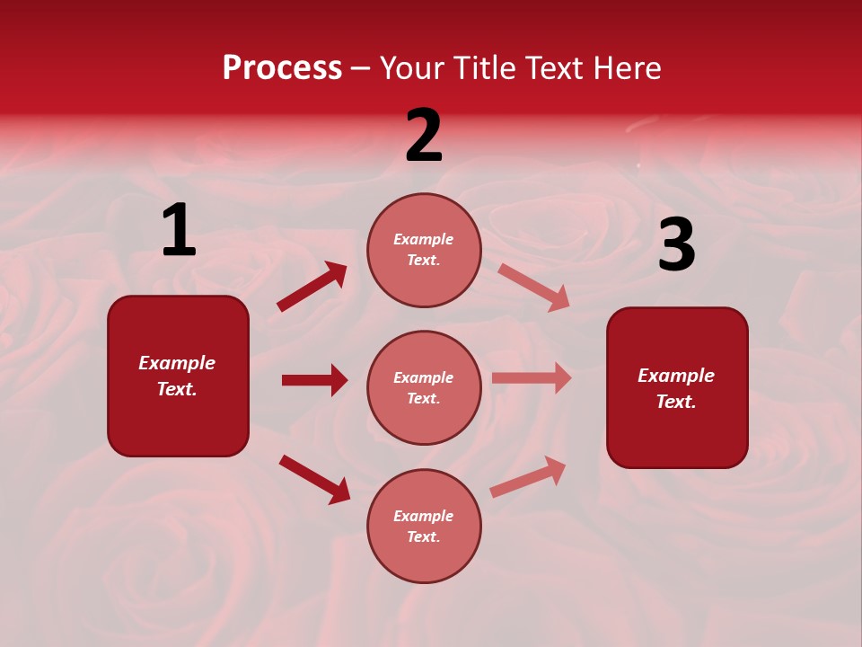A Bunch Of Red Roses On A White Background PowerPoint Template