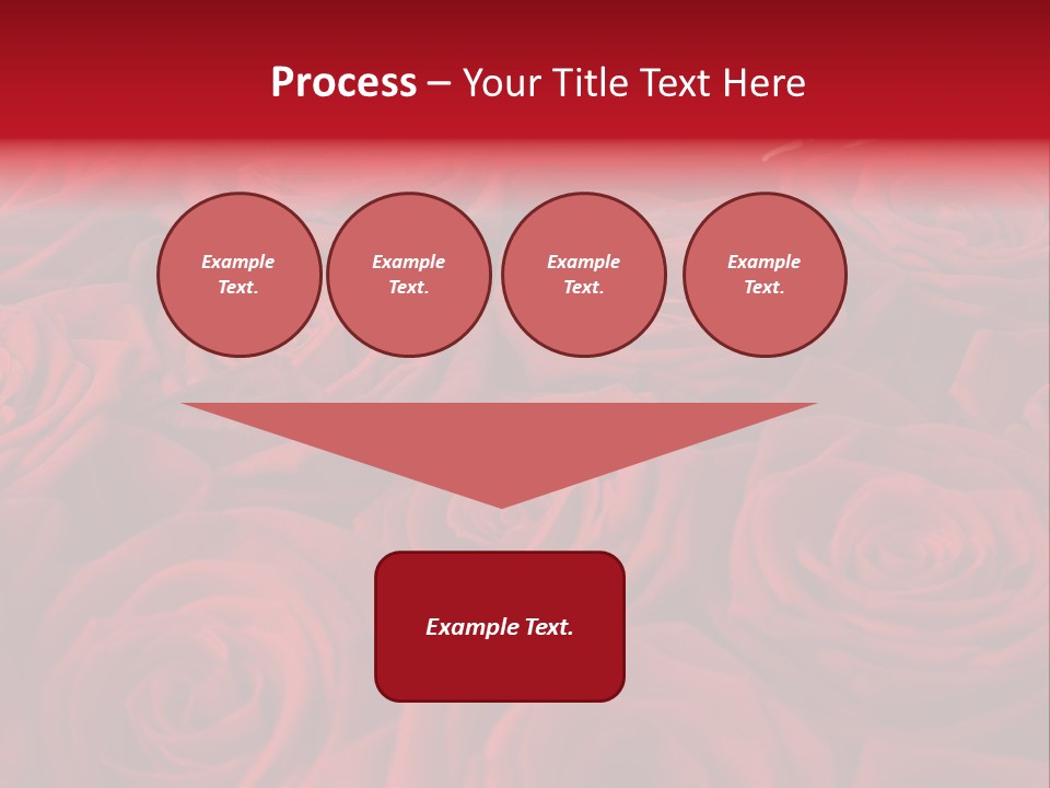 A Bunch Of Red Roses On A White Background PowerPoint Template