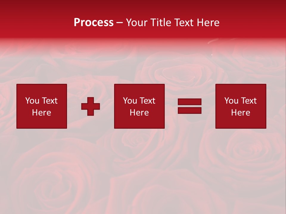 A Bunch Of Red Roses On A White Background PowerPoint Template