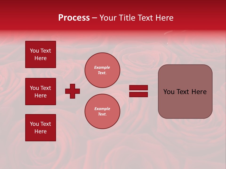 A Bunch Of Red Roses On A White Background PowerPoint Template