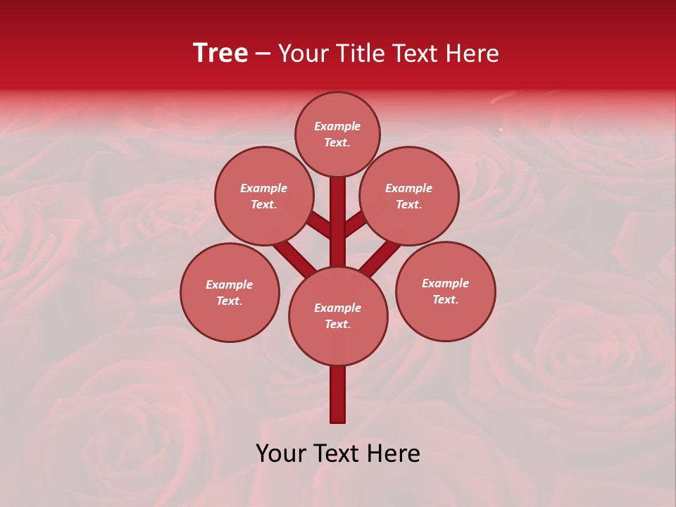 A Bunch Of Red Roses On A White Background PowerPoint Template