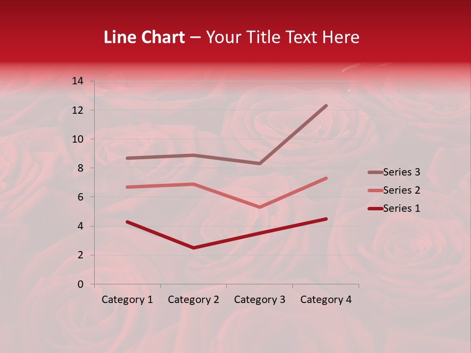 A Bunch Of Red Roses On A White Background PowerPoint Template