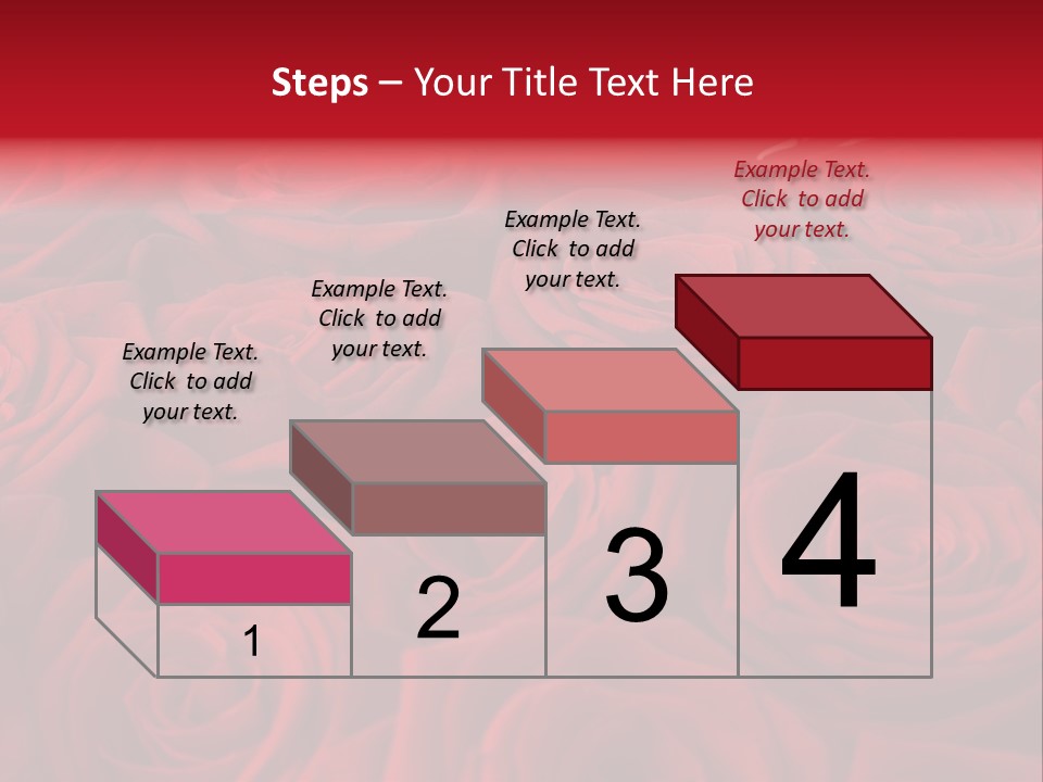 A Bunch Of Red Roses On A White Background PowerPoint Template