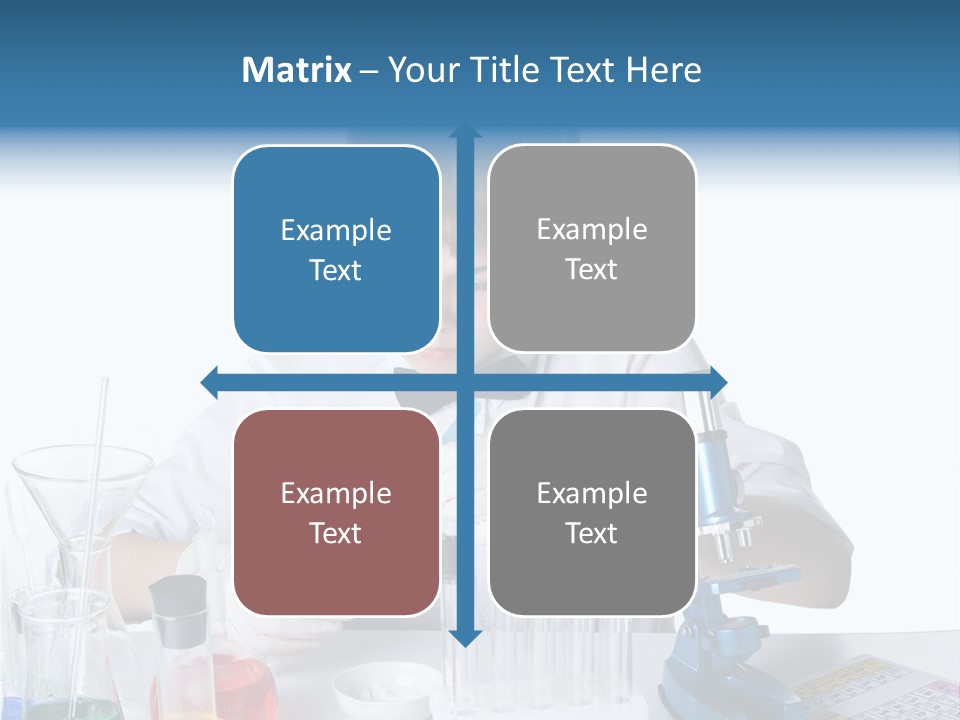 Boy Microbiology Analyzing PowerPoint Template