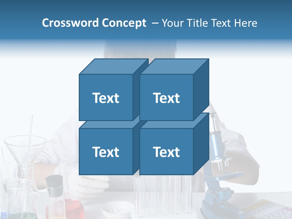 Boy Microbiology Analyzing PowerPoint Template
